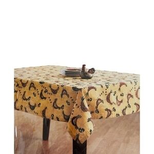 Vintage Sonoma Lifestyle Roosters Square Tablecloth 52"x52" Yellow Blue Red NWT